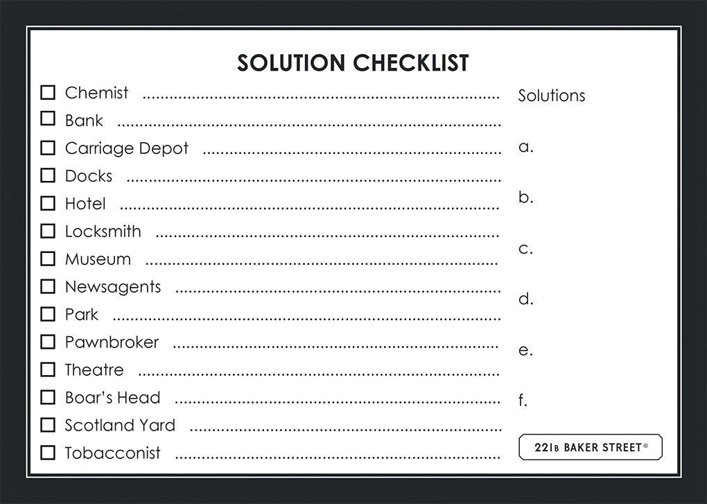 Sherlock Holmes: The Card Game | Sherlock Holmes, Sherlock, Mystery Games